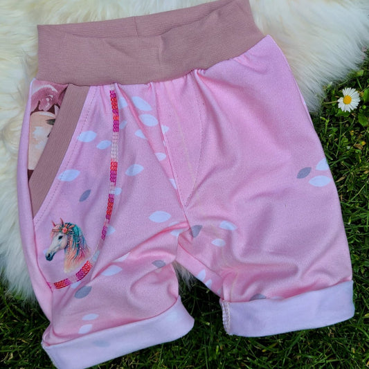 Shorts - Gr. 92 - Boho-Pferd Rosa