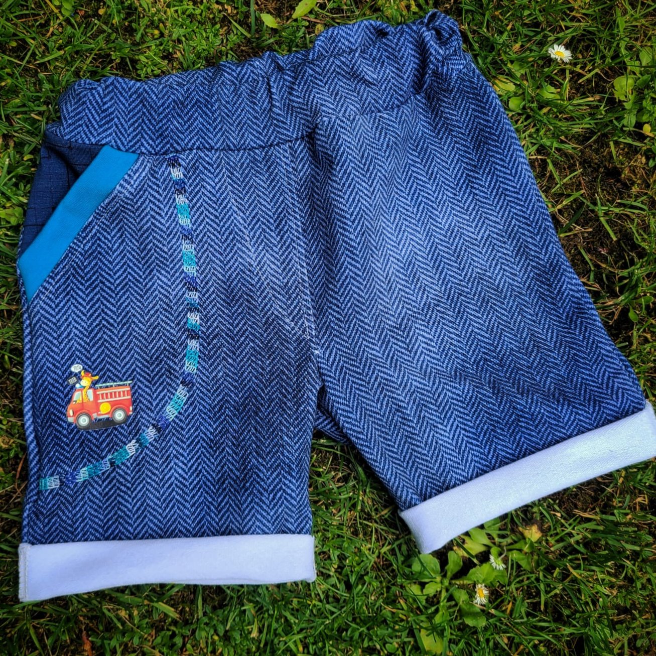 Shorts - Gr. 110 - Denim-Blue (Feuerwehr)